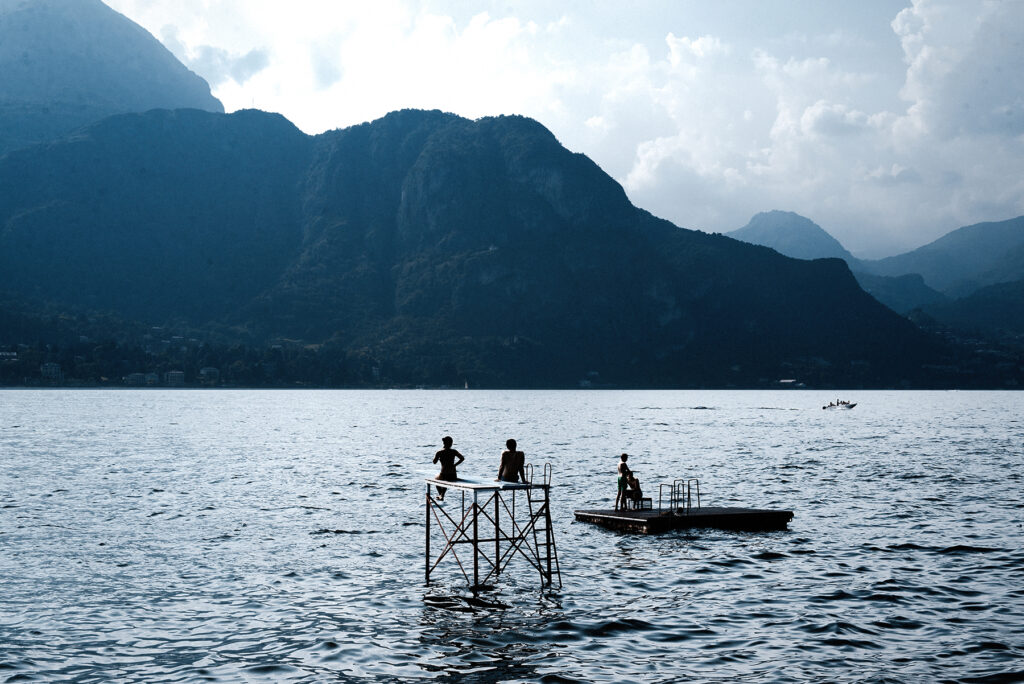 Diving platform. Lake Como by Robert Voltaire.